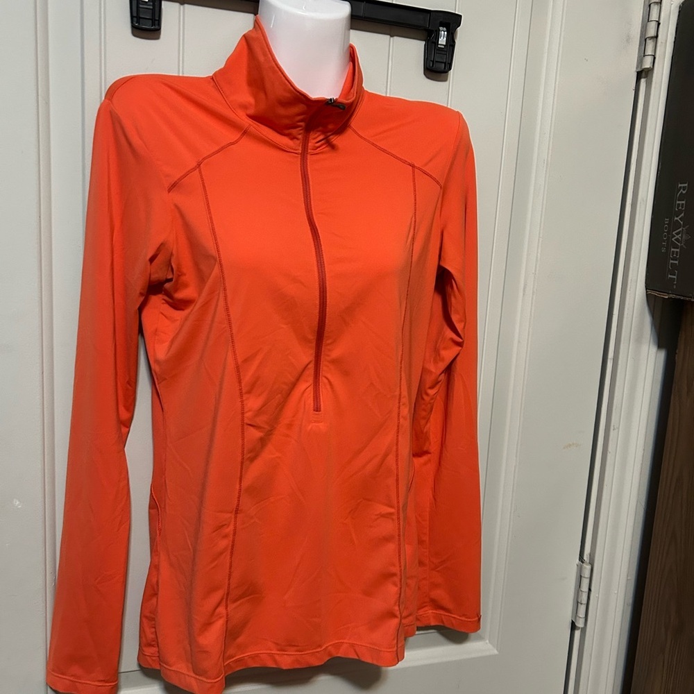 Columbia Vibrant Orange Quarter-Zip Top
